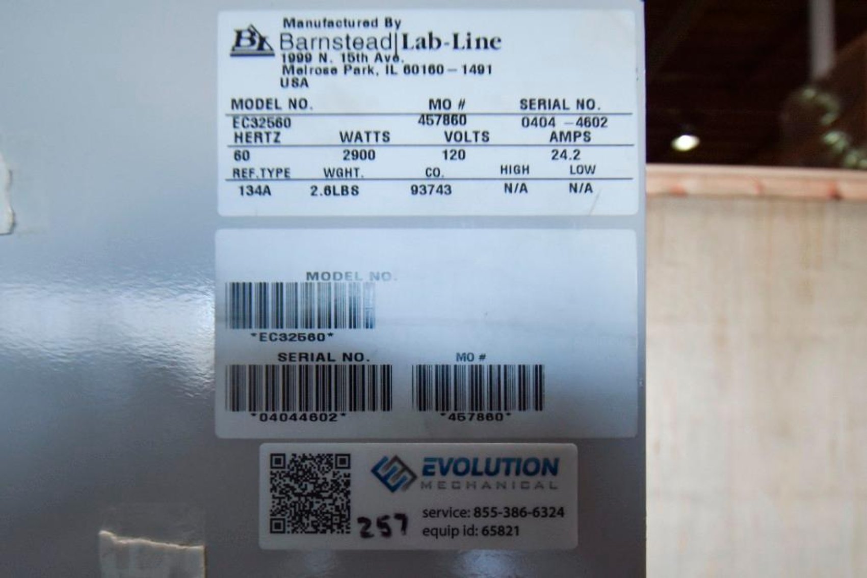 Image for MJK1786 Barnstead Lab Line (EC 32560)