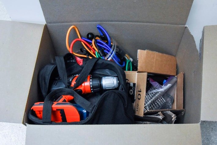 Image for MJK1766 Box of Misc Tools and Drills