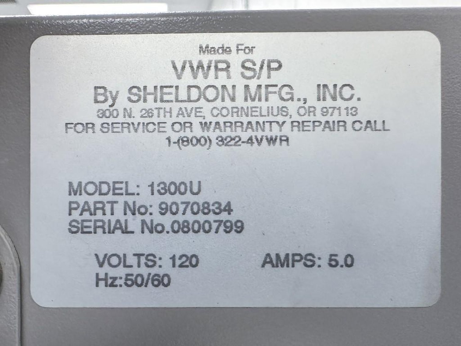 Image for MJK2310 VWR Scientific Products Utility Oven 1300U