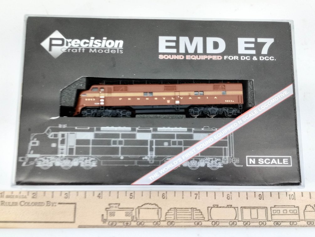 PRECISION CRAFT MODELS 630 PENNSYLVANIA EMD E7A N SCALE LOCOMOTIVE W/ SOUND, OB  INV 263331563