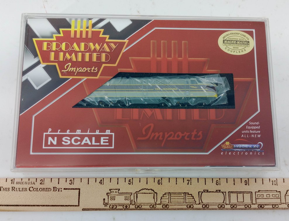 BROADWAY LIMITED 3090 ERIE LACKAWANNA ALCO PA #852 N SCALE DIESEL LOCOMOTIVE W/ SOUND, OB  INV 263331564