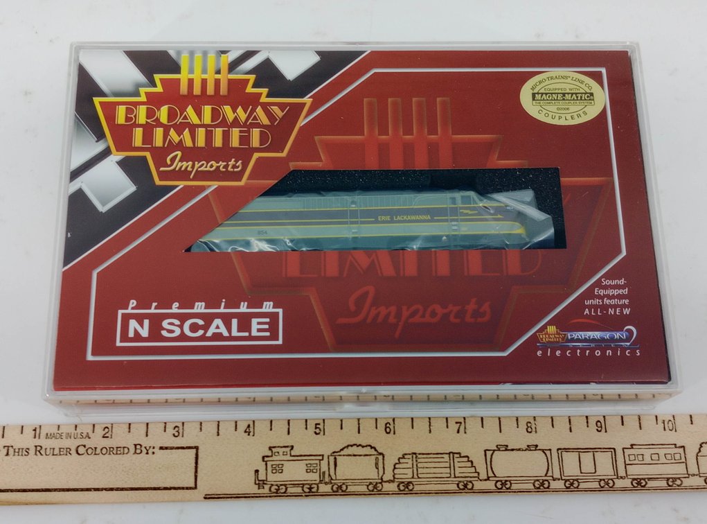 BROADWAY LIMITED 3091 ERIE LACKAWANNA #854 ALCO PA LOCOMOTIVE N SCALE SOUND, OB  INV 263331566