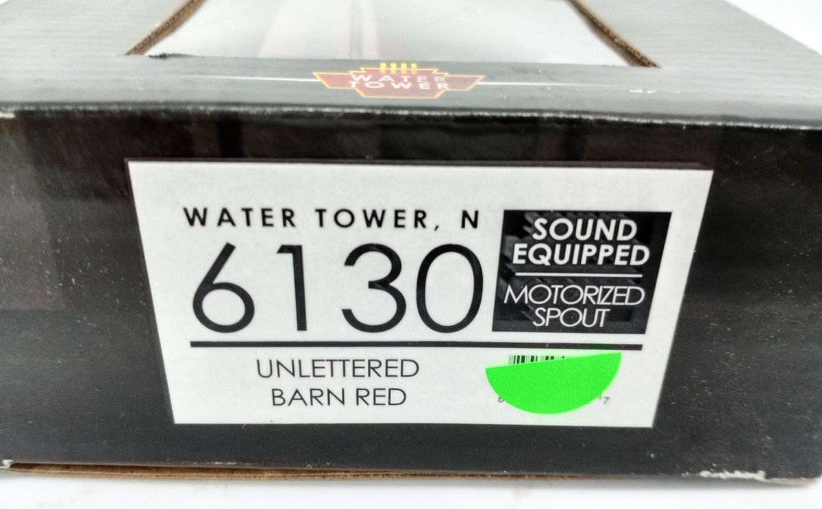 N SCALE 6130 UNLETTERED BARN RED WATER TOWER W/ SOUND & MOTORIZED SPOUT, OB  INV 263331569