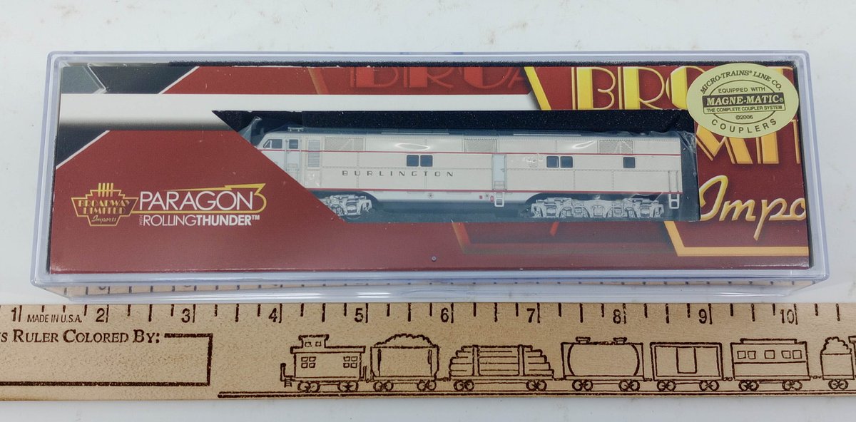 BROADWAY LIMITED 3599 CB&Q EMD E7 A-UNIT 9919-A N SCALE LOCOMOTIVE, OB  INV 263331571