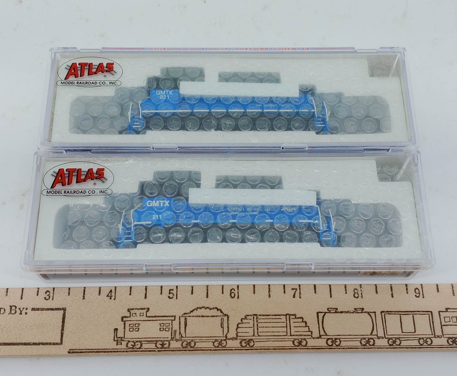 2 ATLAS N SCALE MP15DC GMTX LOCOMOTIVES 40 003 815 & 40 003 816, 2 OBS  INV 263331576