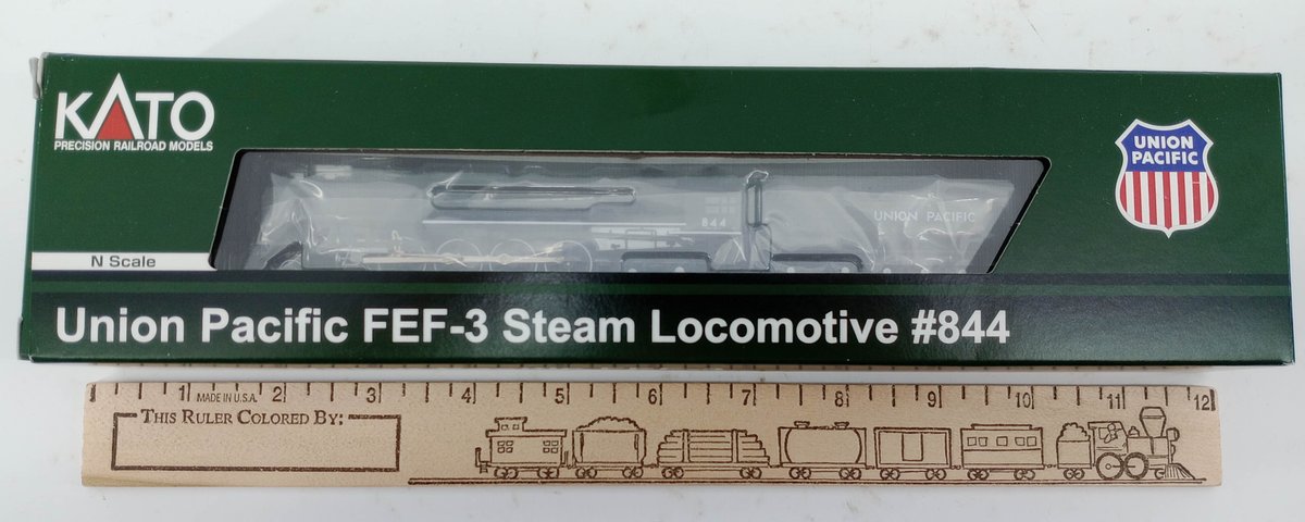 KATO 126-0401 UNION PACIFIC FEF-3 #844 N SCALE STEAM LOCOMOTIVE, OB  INV 263331588