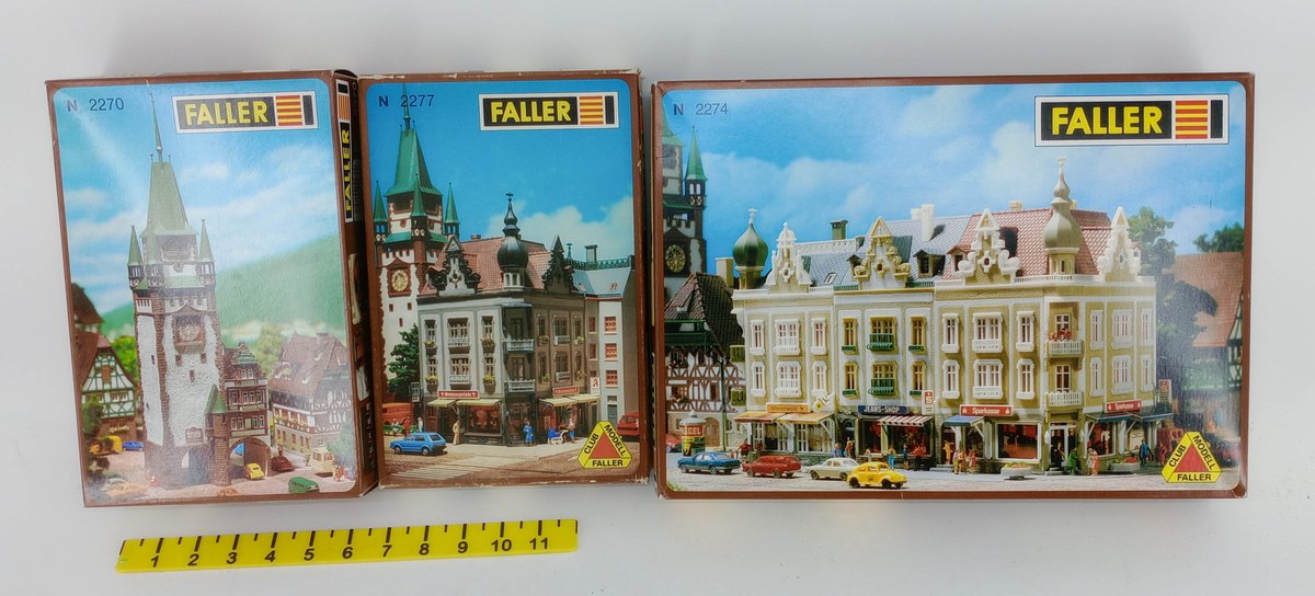 3 FALLER N SCALE 2270, 2274 & 2277 BUILDING KITS, 3 OBS NNC  INV 263331788