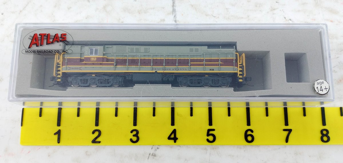 ATLAS 51695 N SCALE ERIE LACKAWANNA DL&W SCHEME #1860 TRAIN MASTER LOCOMOTIVE, OB  INV 263331801