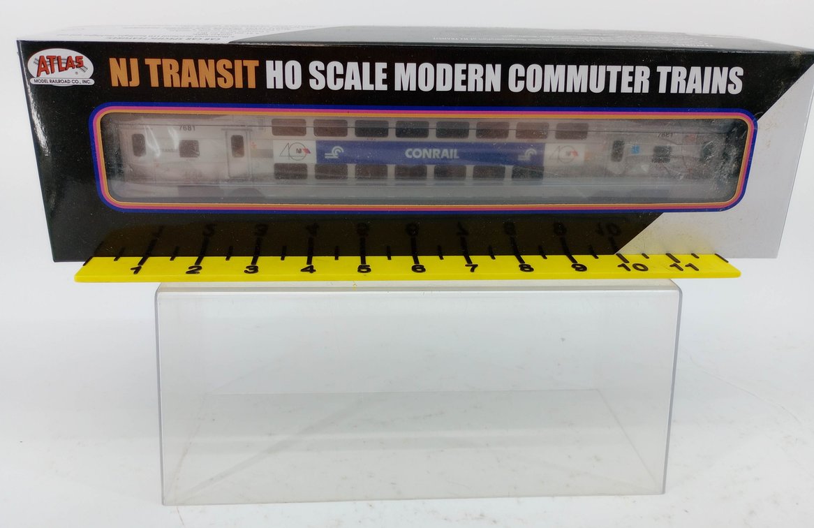 ATLAS HO 20 006 012 NJ TRANSIT CONRAIL 40TH MULTI-LEVEL TRAILER #7681, OB  INV 263331859