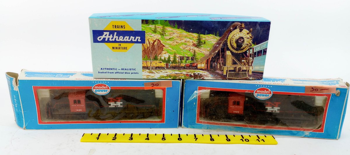 3 HO MODEL POWER ALCO RS-11 NEW HAVEN & ATHEARN SD40-2 UNDECORATED DIESELS, 3 OBS  INV 263331862