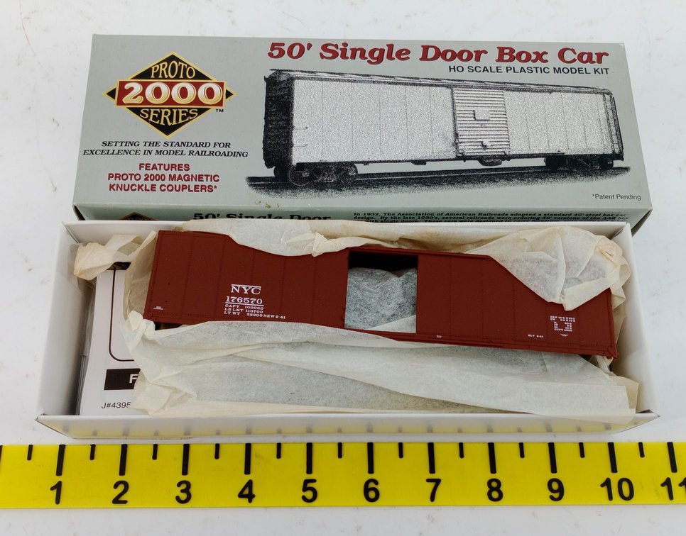 PROTO 2000 HO NYC 176570 50FT SINGLE DOOR BOX CAR KIT, OB NNC  INV 263331864