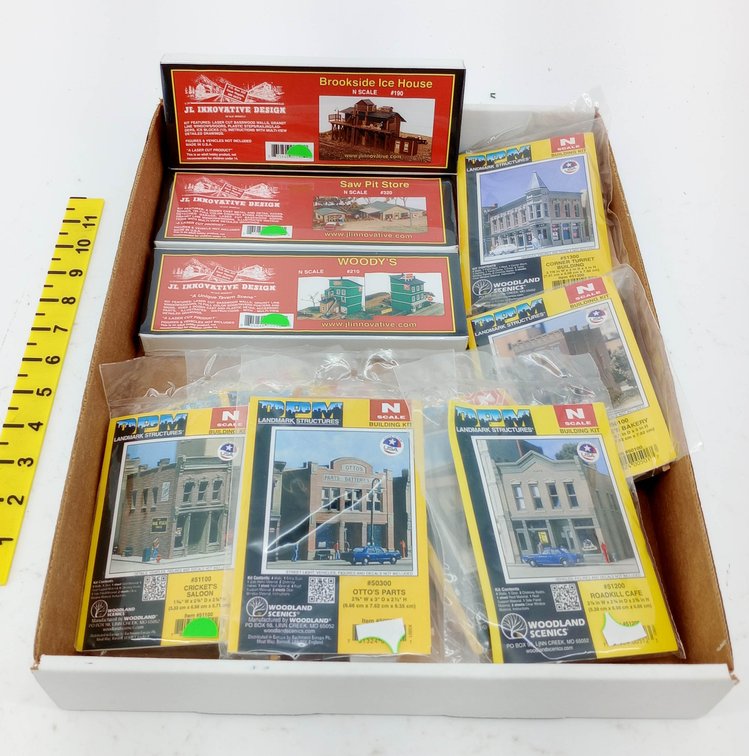 ASSORTED DPM & JL INNOVATIVE DESIGN N SCALE BUILDING KITS, SOME OBS NNC  INV 263331883