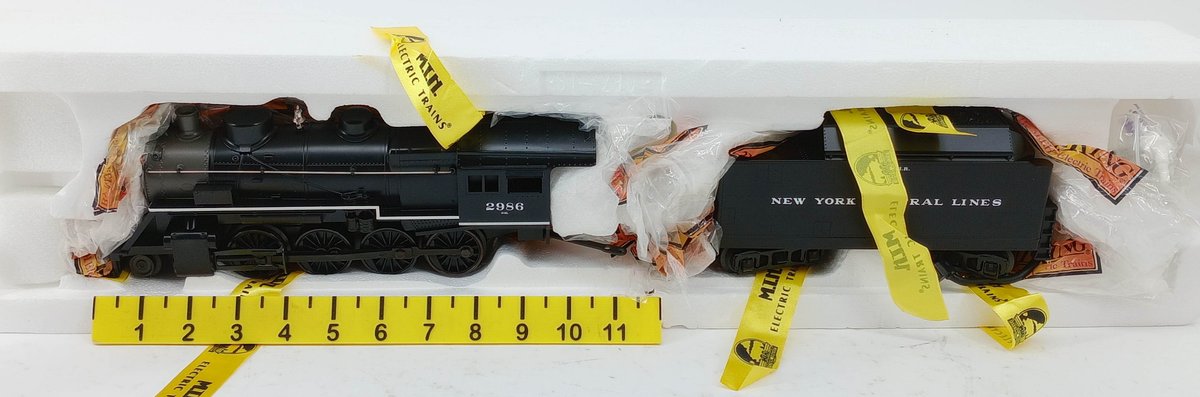 MTH RAILKING O GAUGE 30-4185-0E NYC 2-8-0 STEAM ENGINE & TENDER W/ LOCO-SOUND, OB  INV 263390012