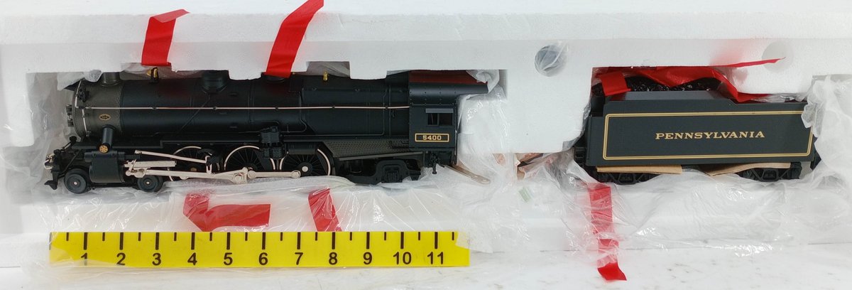 MTH O GAUGE MT-3018LP PENNSYLVANIA K-4S 5400 STEAM ENGINE & TENDER, OB  INV 263390023