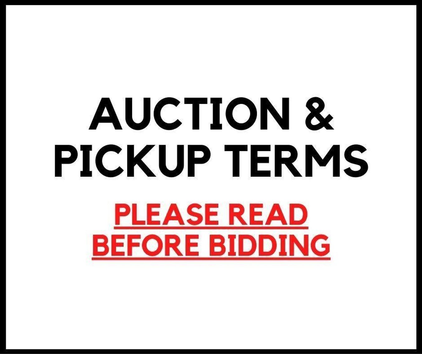 Image for April 2025 Online Consignment & Equipment Auction!