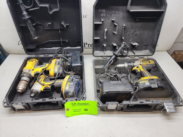 Image for DeWalt (2) Model DCD950, Cordless Drills and (1) Cordless Impact Driver.