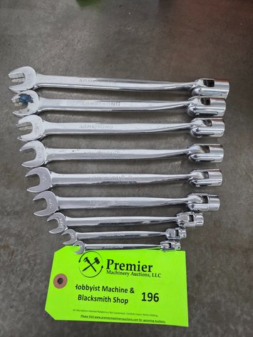 Image for Set of (9) Armstrong USA Combination Flex Head Wrenches.