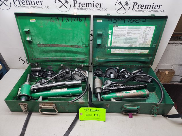 Image for (2) Greenlee Hydraulic Punch Sets.