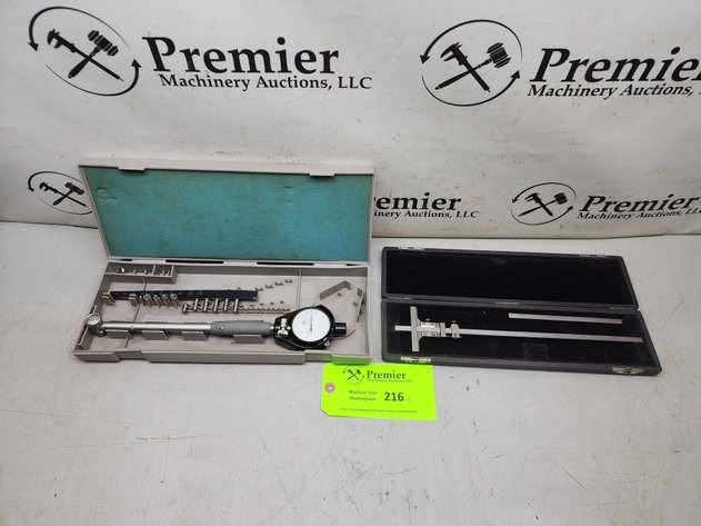 Image for Mitutoyo Bore Gage and Starrett Depth Gage.