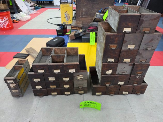 Image for (37) Vintage Apothecary Type Small Parts Drawers.