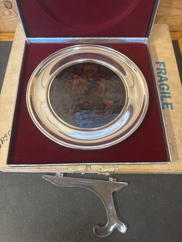 Image for Vintage pewter plate