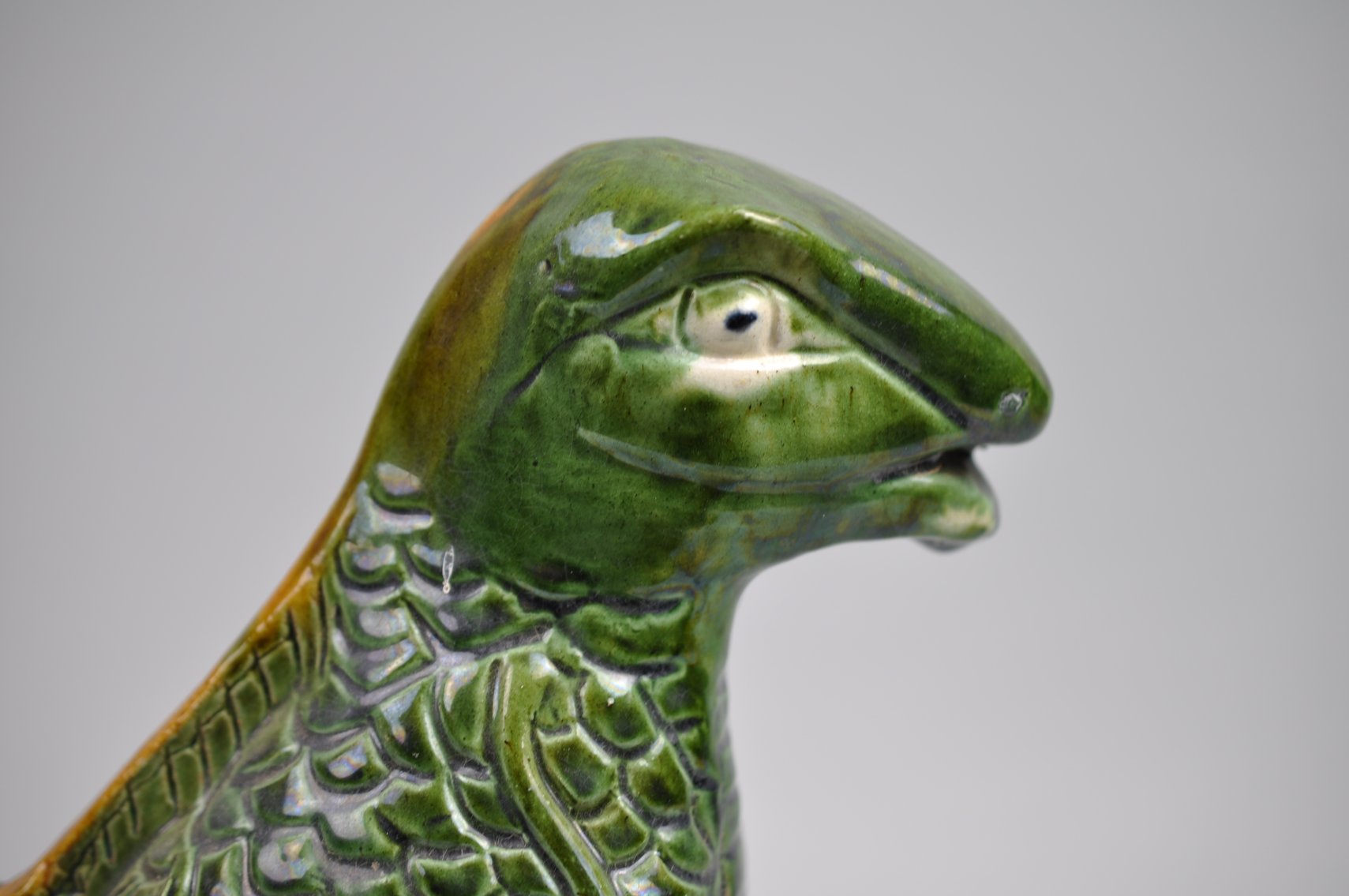 Chinese Sancai Glazed Lizard Foo/Qilin Dog 20th Century Roof Tile