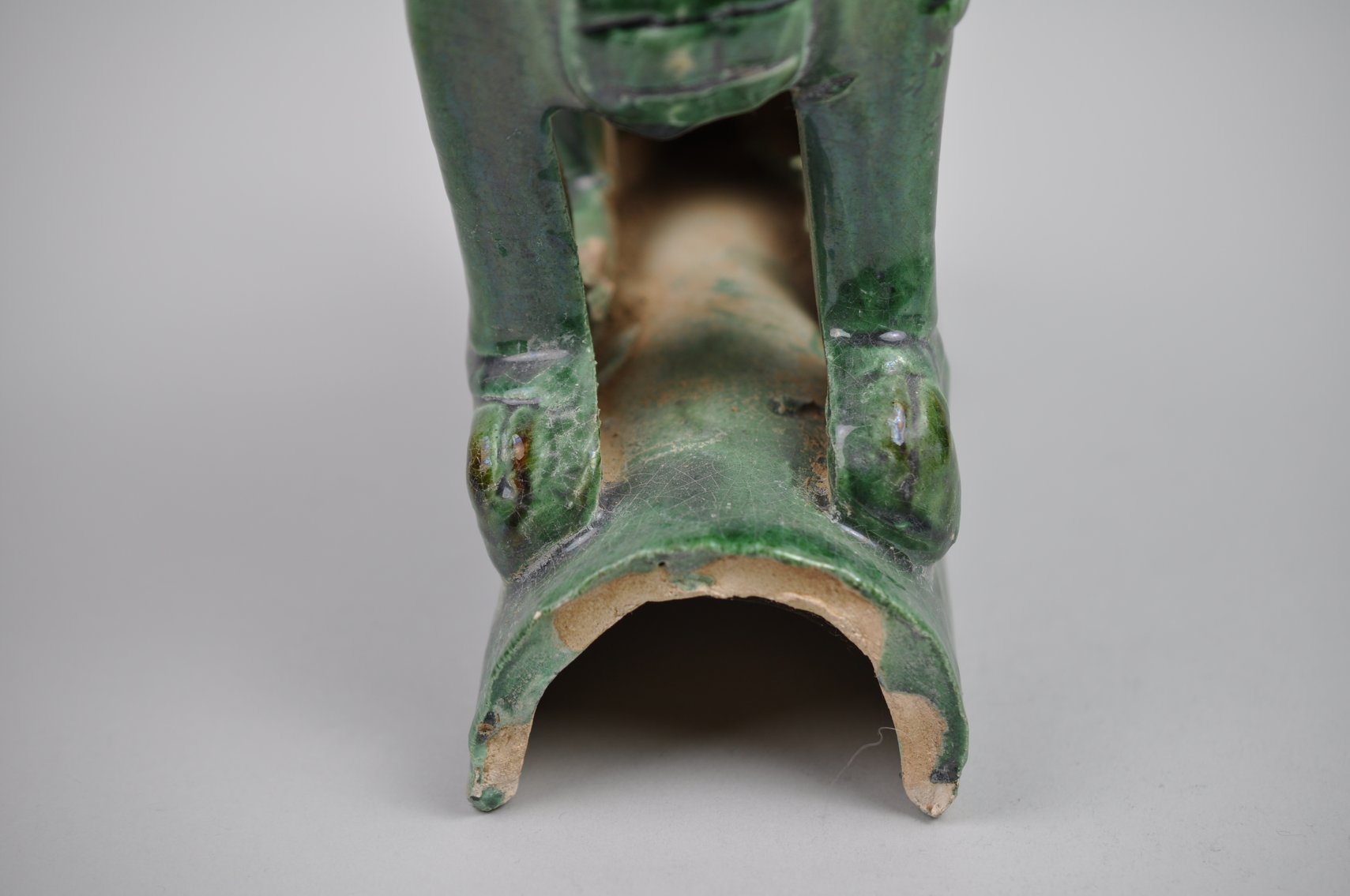 Chinese Sancai Glazed Foo Dog 20th Century Roof Tile