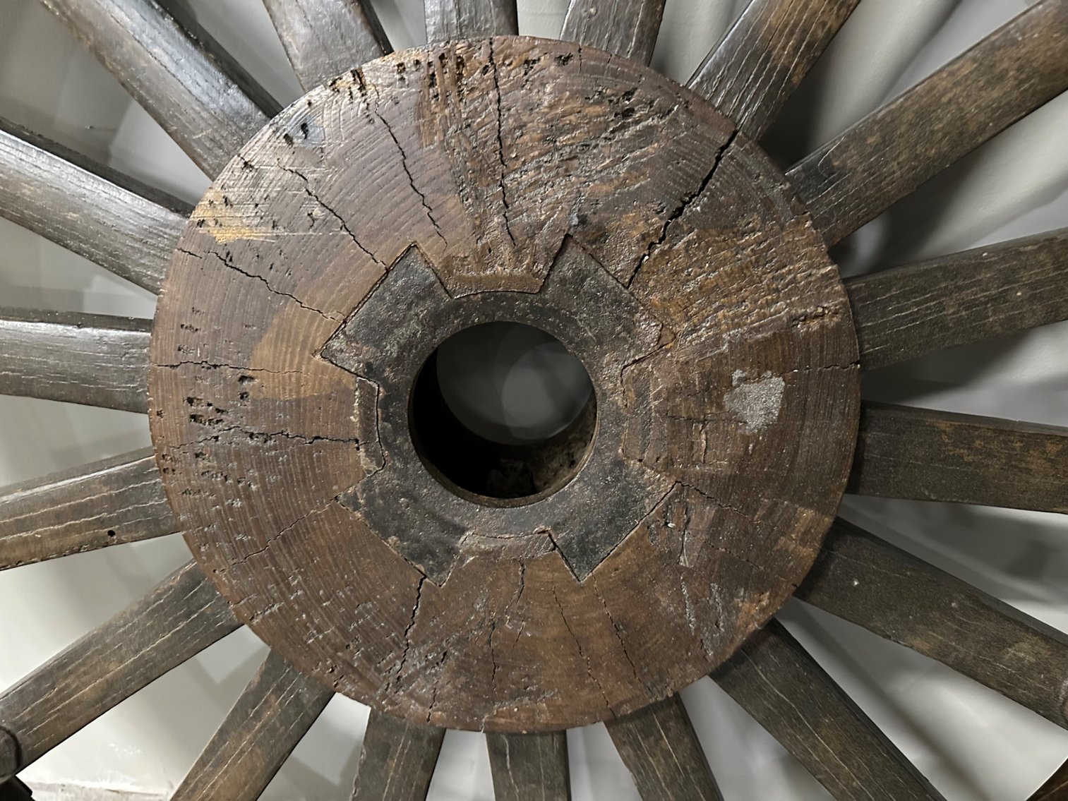 Chinese Ox Wagon Wheel, 19th Century, Qing Dynasty