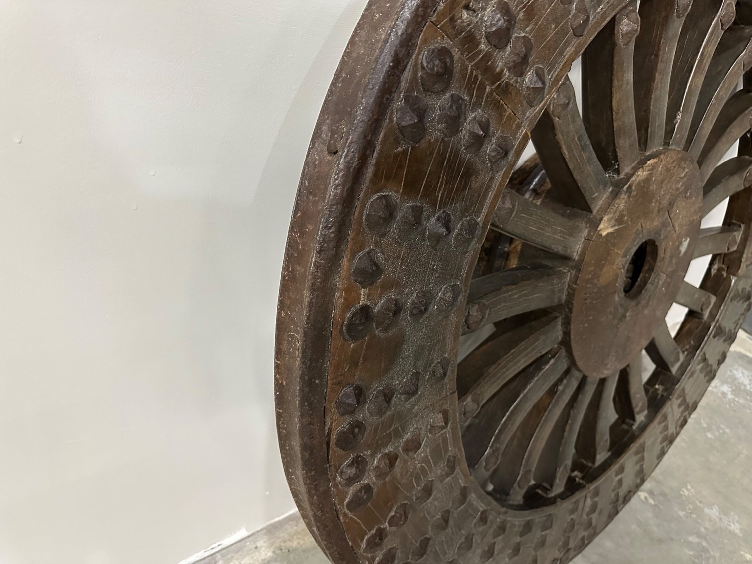 Chinese Ox Wagon Wheel, 19th Century, Qing Dynasty