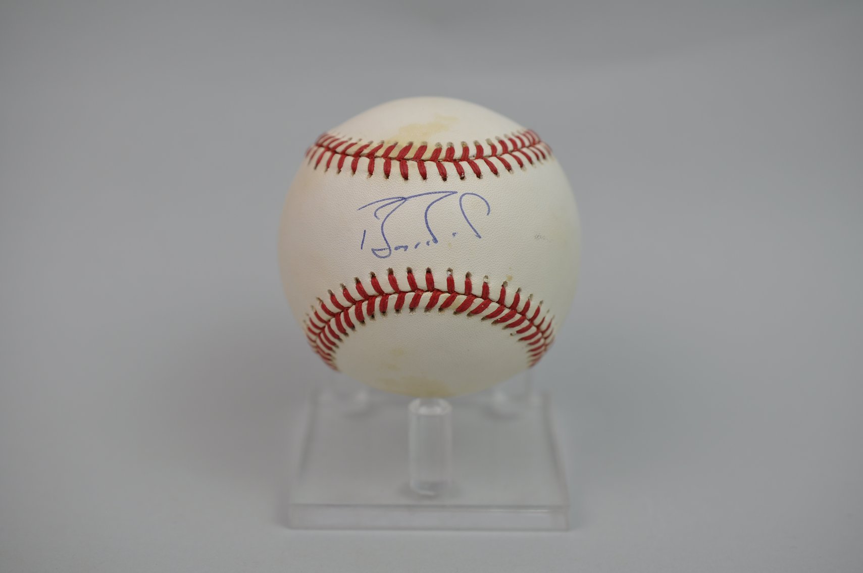 Barry Bonds Signed Ball in Blue Ink
