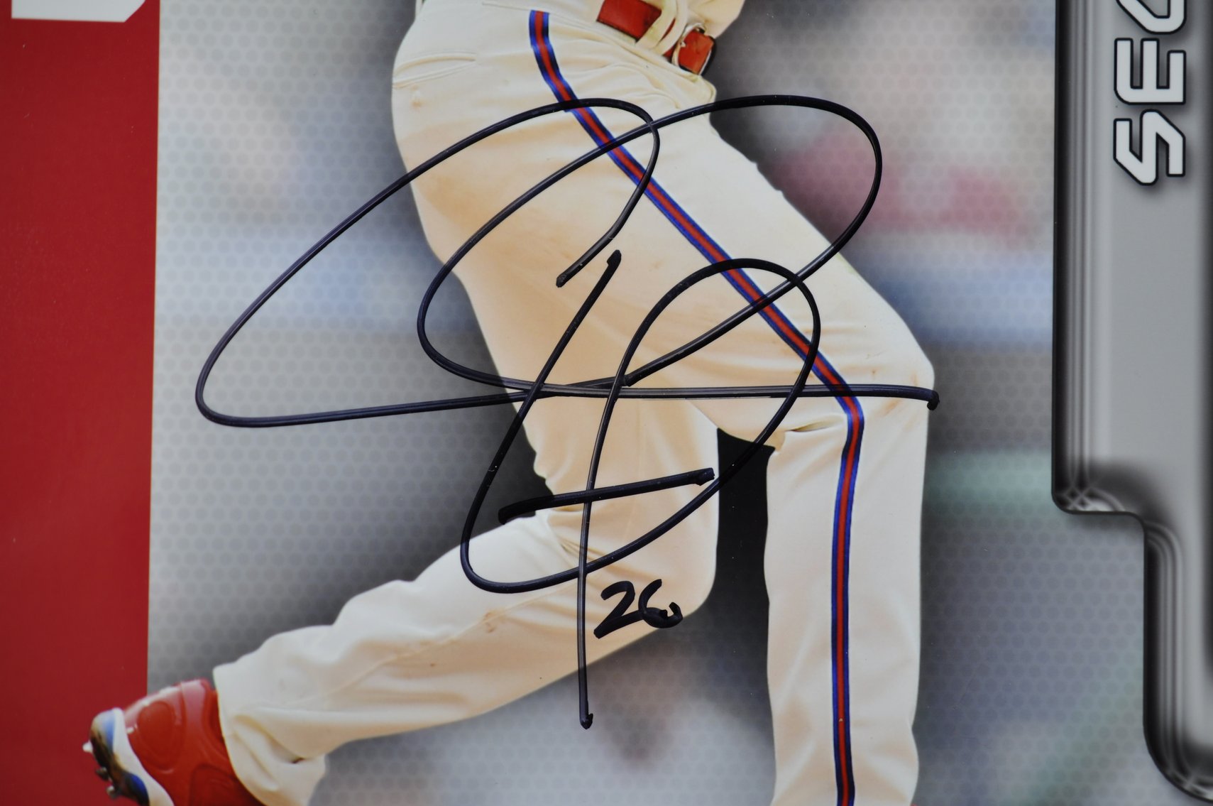 Chase Utley Signed Baseball Photograph