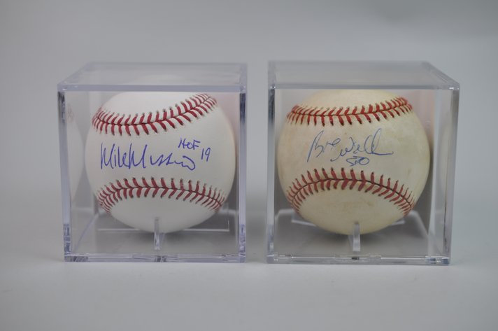 Baseballs Inscribed- Mike Mussina & Bernie Williams