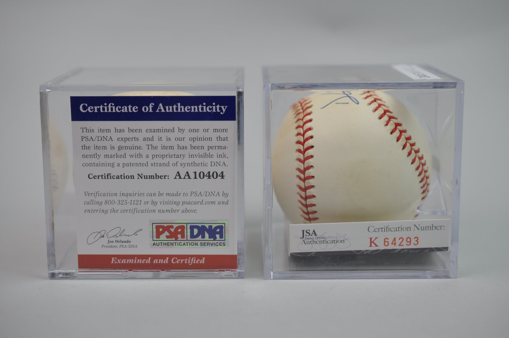 Baseballs Signed by Mike Schmidt and Dave Winfield