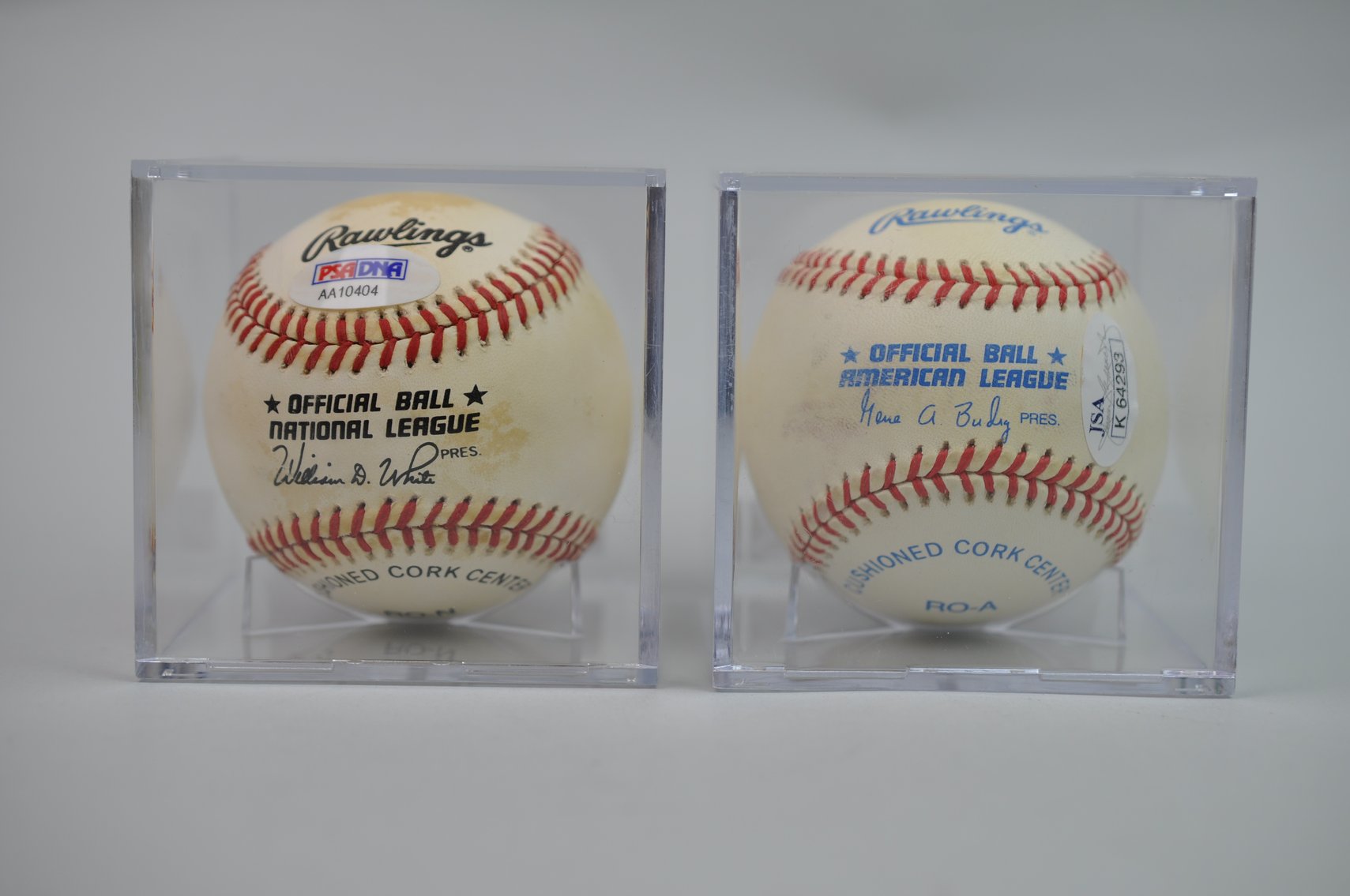 Baseballs Signed by Mike Schmidt and Dave Winfield