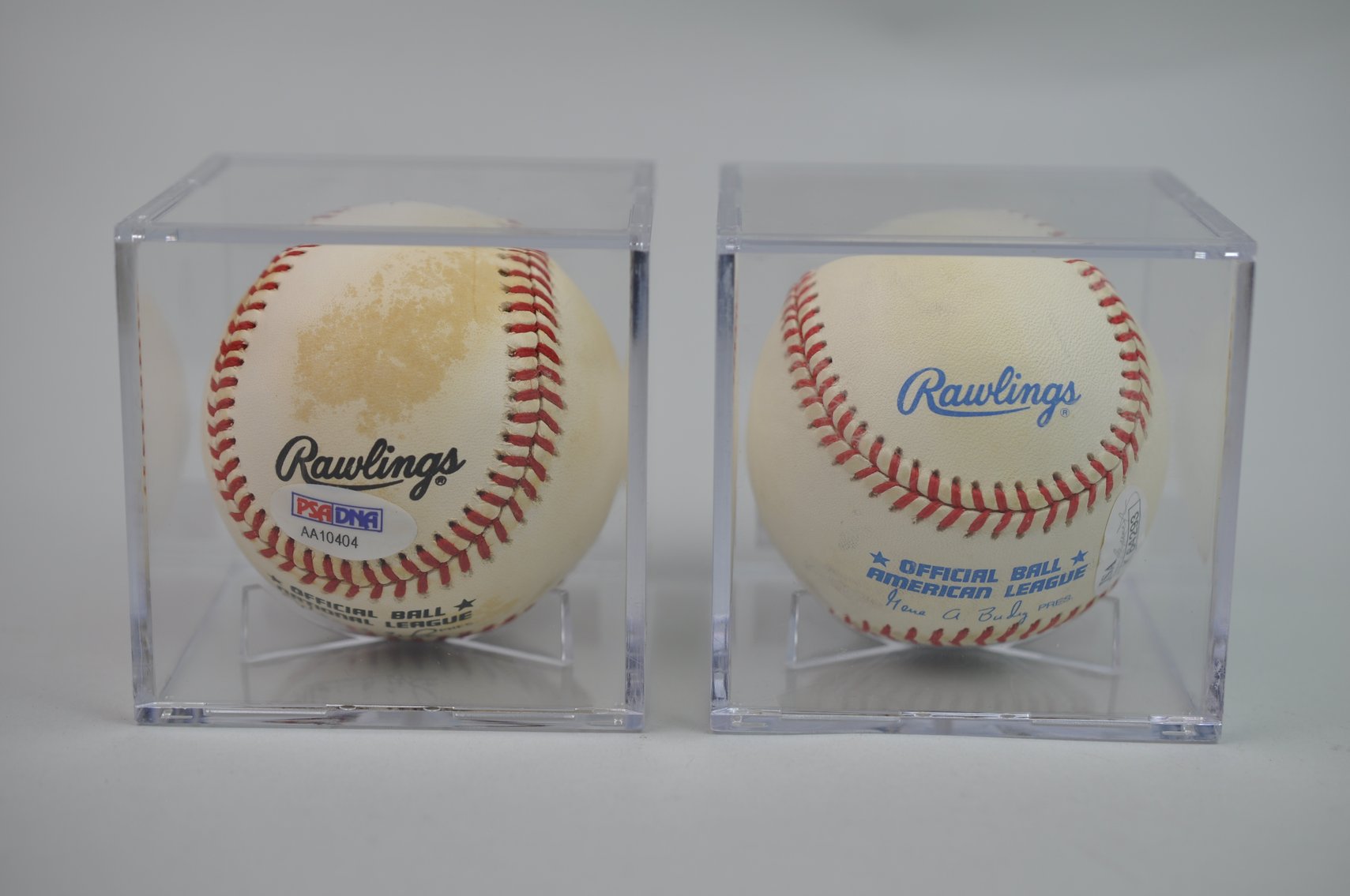 Baseballs Signed by Mike Schmidt and Dave Winfield