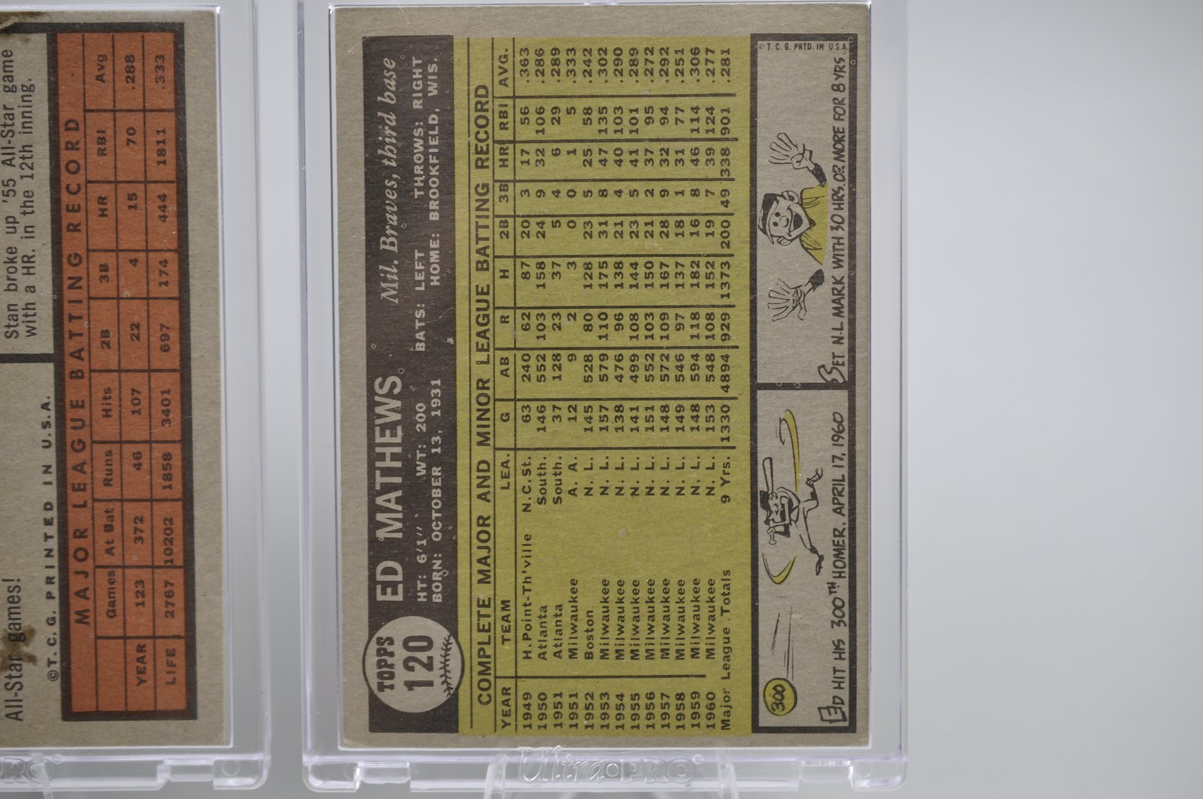 1960's Mathews and Musial Cards