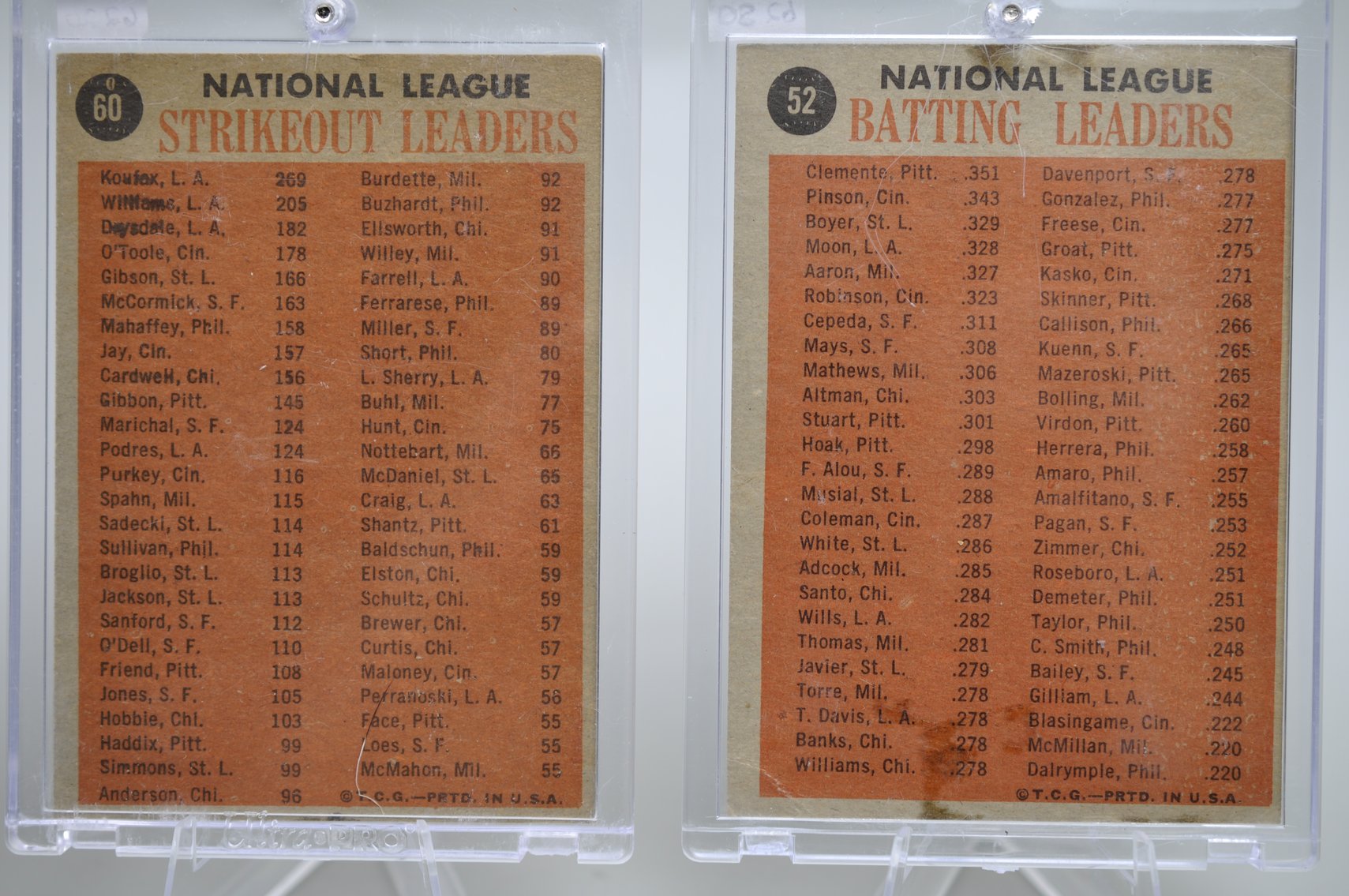 1962 Baseball Card Assortment