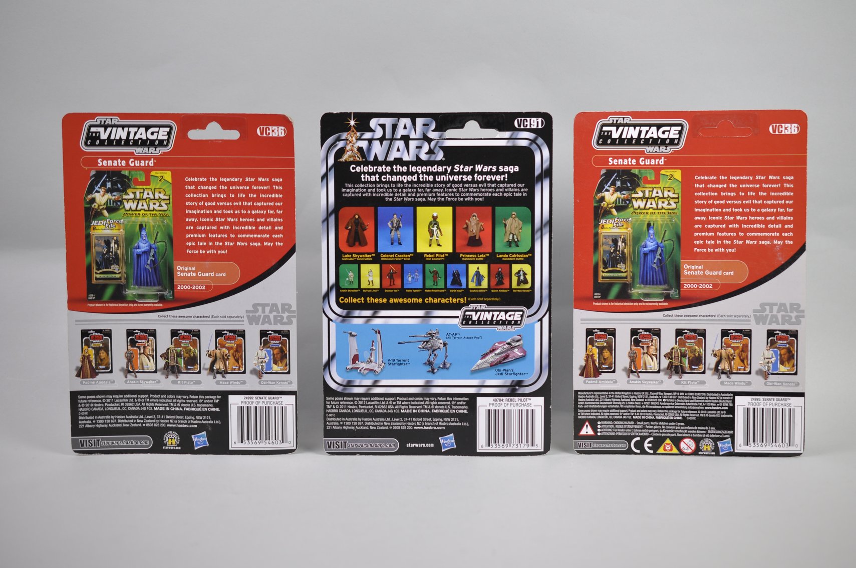Sealed Star Wars Figures Rebel Pilot & Senate Guards