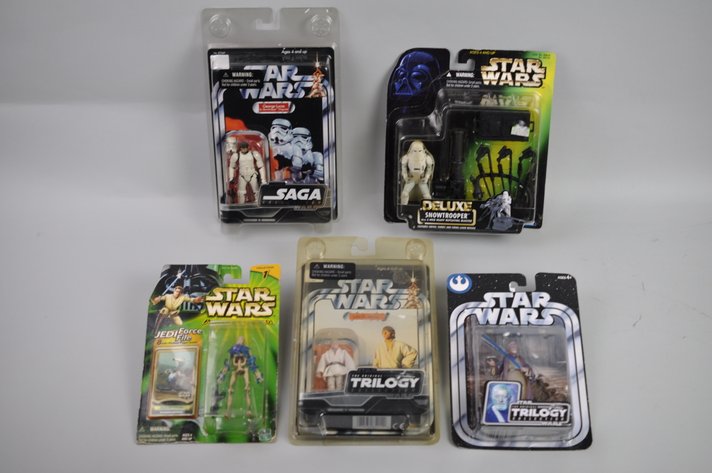 Unopened Star Wars Figures w/ George Lucas Trooper