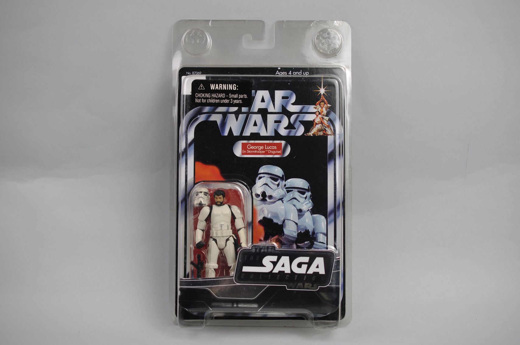 Unopened Star Wars Figures w/ George Lucas Trooper