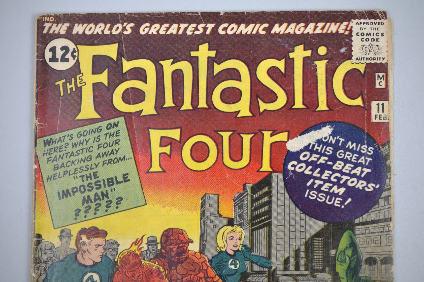 Marvel's The Fantastic Four #11 Comic 1963