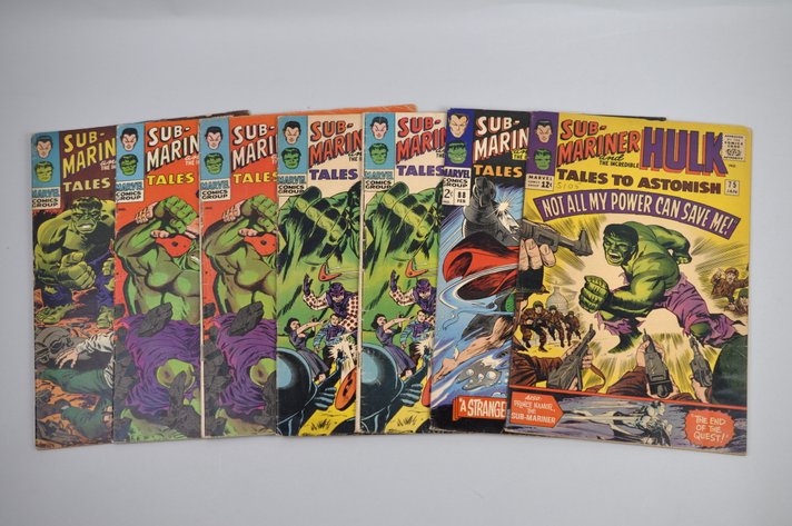Sub-Mariner and Hulk Seven Marvel Comics