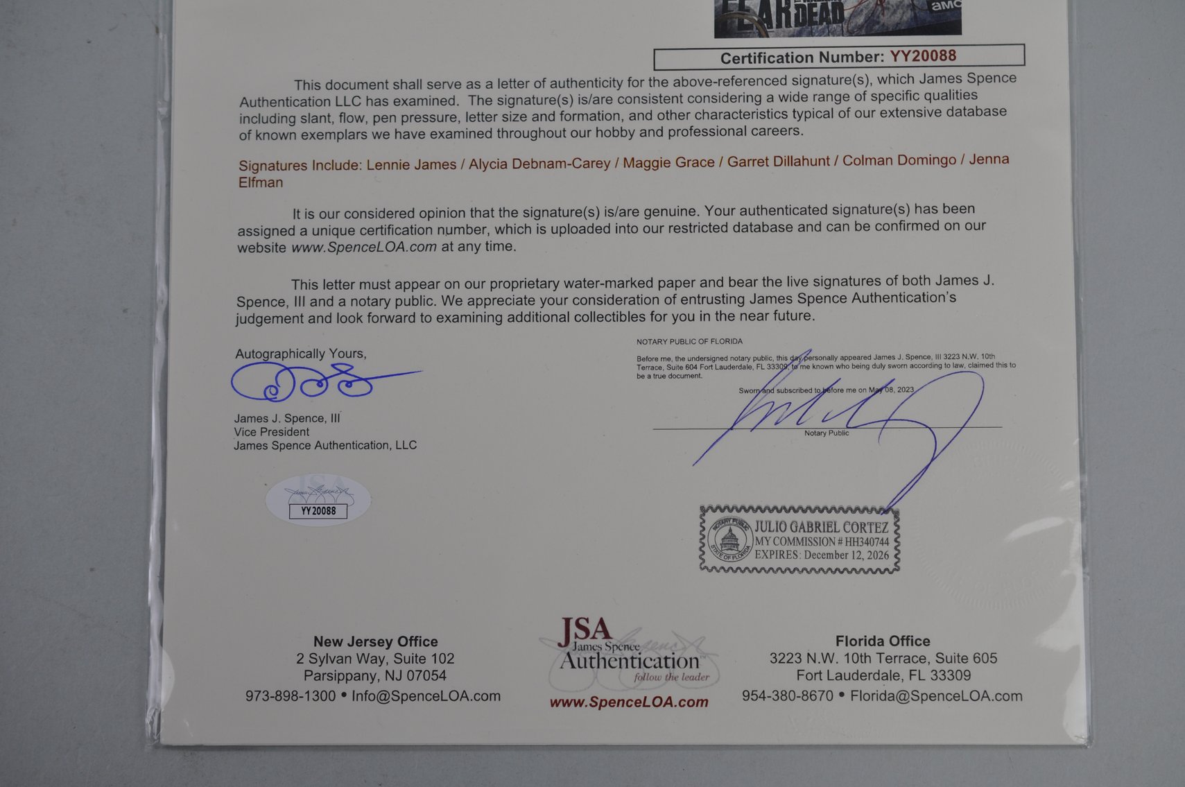 Fear the Walking Dead Signed Poster