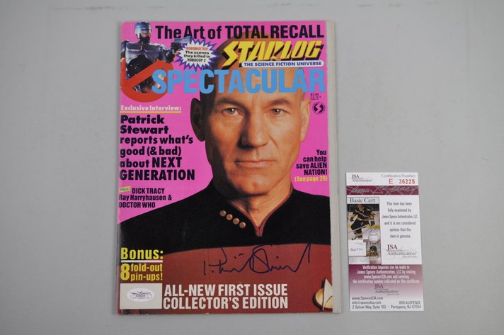Patrick Stewart Signed Starlog Magazine