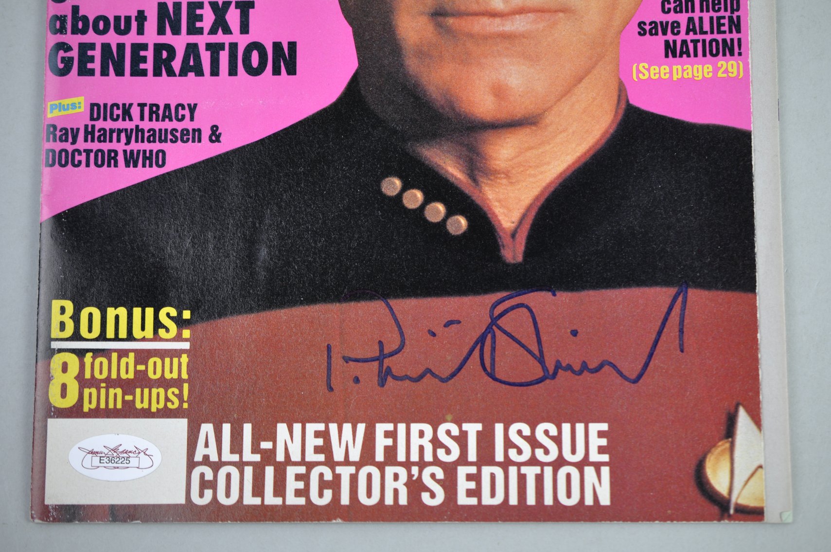 Patrick Stewart Signed Starlog Magazine