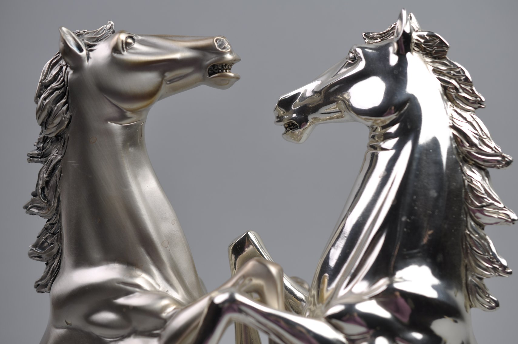 Linea Argenti Silver Plated Stallions Sculpture