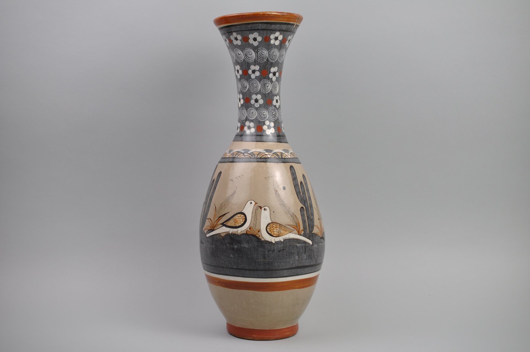 Tonalá Hand Painted Mexican Pottery Vases