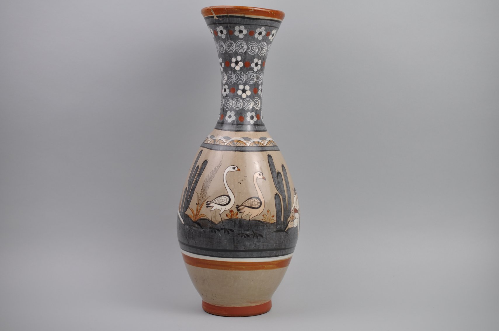 Tonalá Hand Painted Mexican Pottery Vases