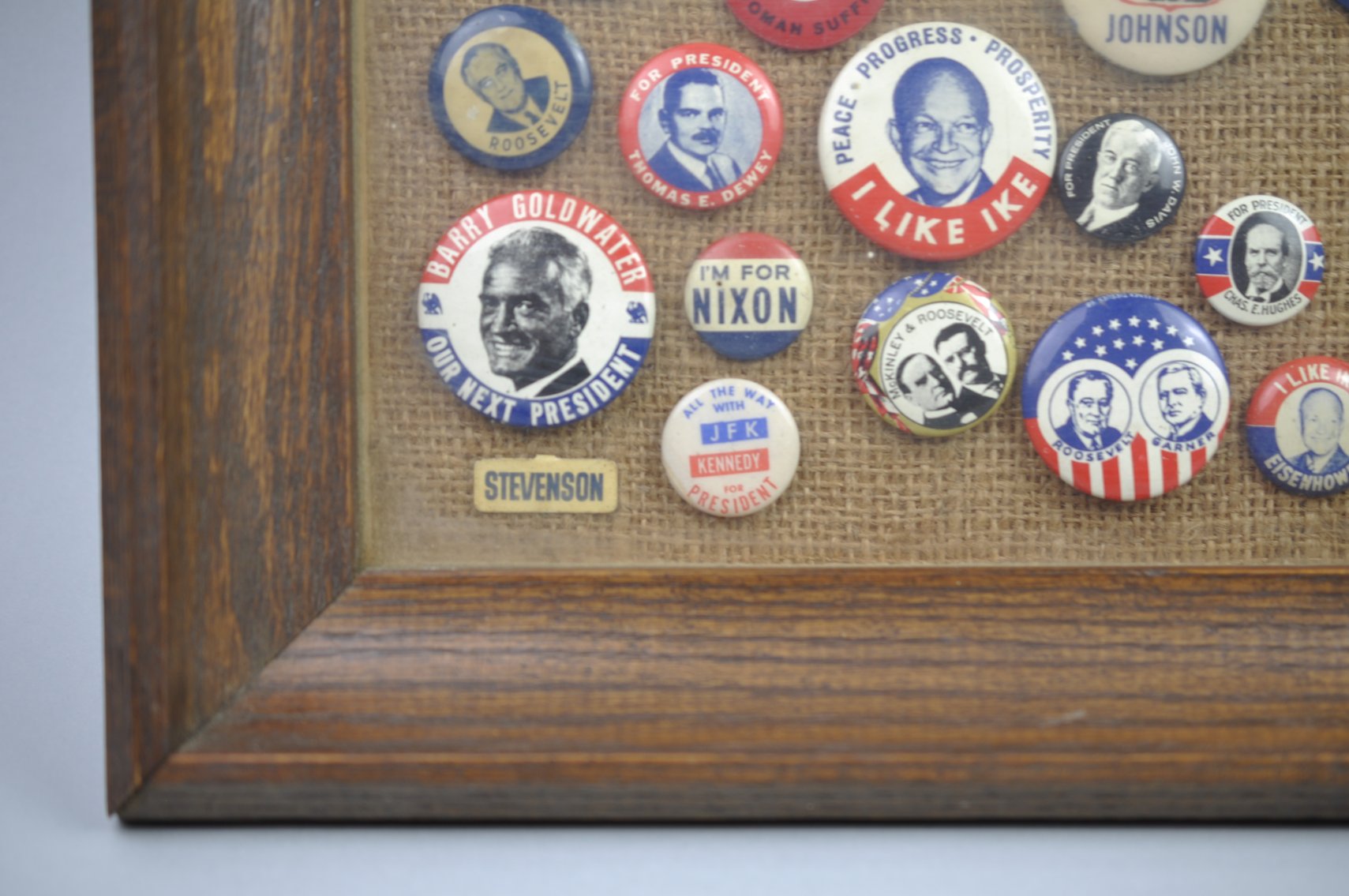 Political Campaign Button Display