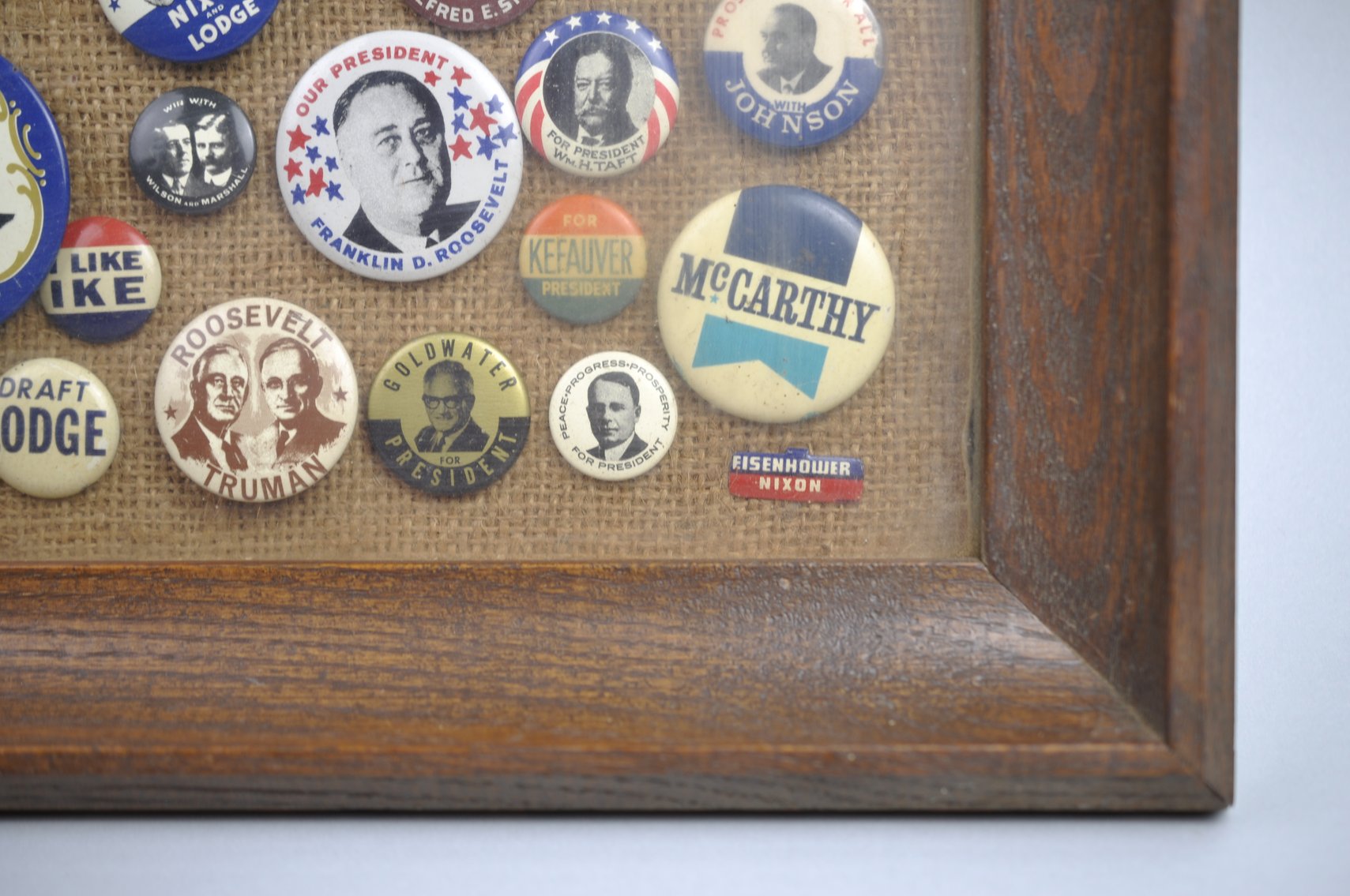 Political Campaign Button Display
